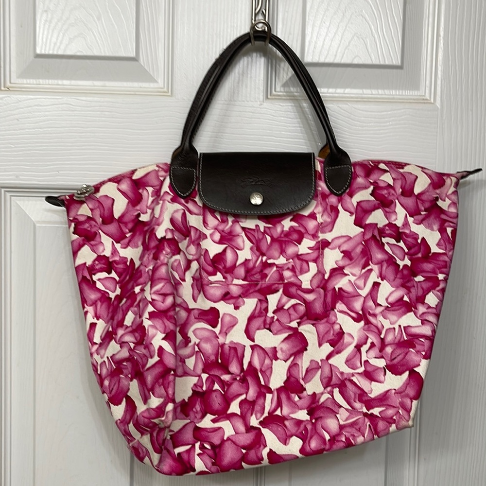 Longchamp Le Pliage Darshan Pink short handle